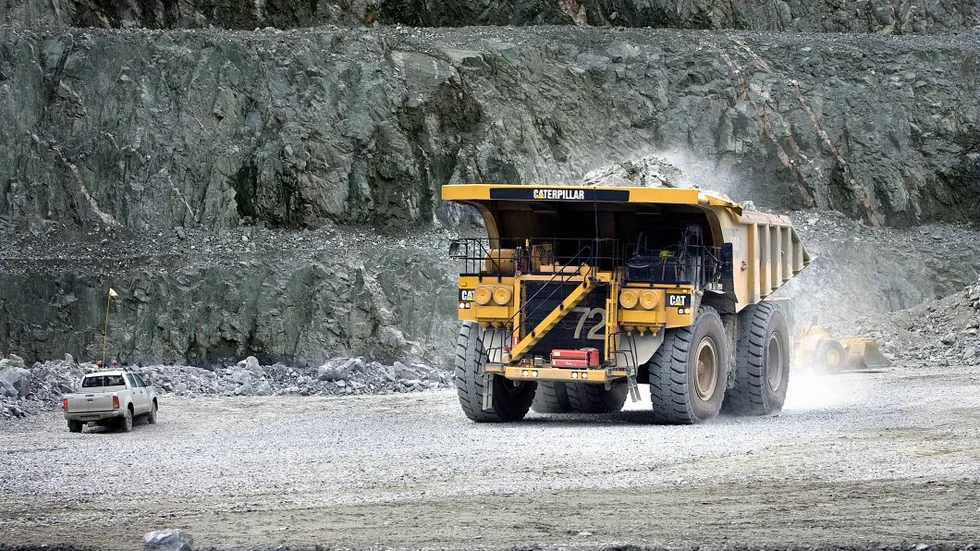 Gruvtruckarna i Aitik kördes på diesel med fel färg. FOTO: Kurt Engström
