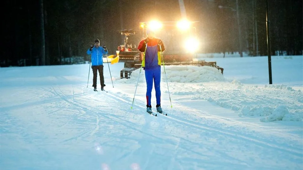 På Ormberget finns ett skidspår preparerat för den som vill ut och motionera i jul.