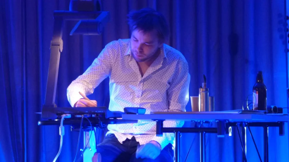 Tecknaren i Comics in Concert.