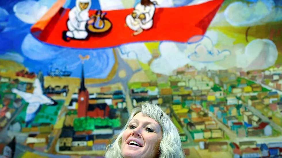 Ann-Christine Viklund flygstationschef i Luleå kan glädjas över stadigt ökande passagerarsiffror.