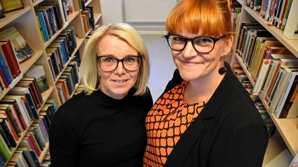 Boksurr. Arrangörerna Carina Salomonsson och Tora Lindberg vill att Kiruna ska surra av ­litteratur.