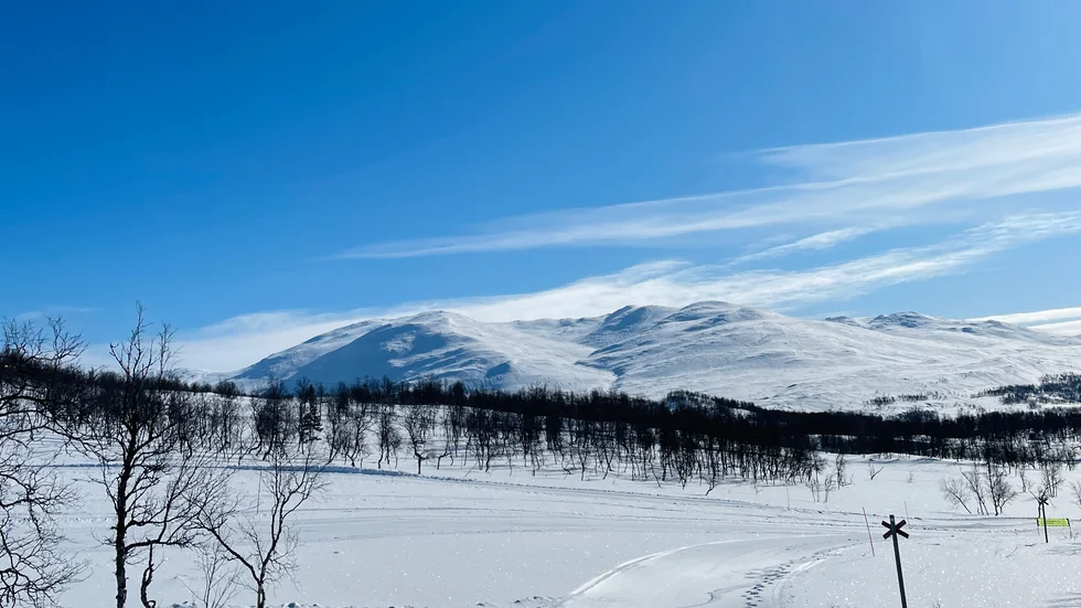 Mathilda Mattsson har vandrat Kungsleden upp med längdskidorna.