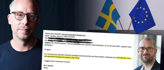 Medieprofilen portades från stort EU-möte i Luleå