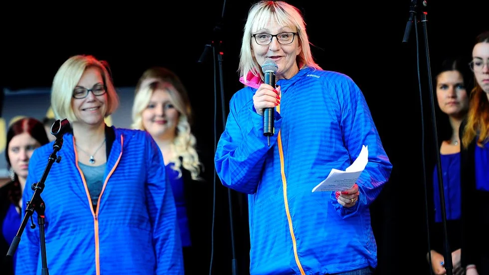 TAL. Maritha Meethz, kommunfullmäktiges ordförande, höll tal.