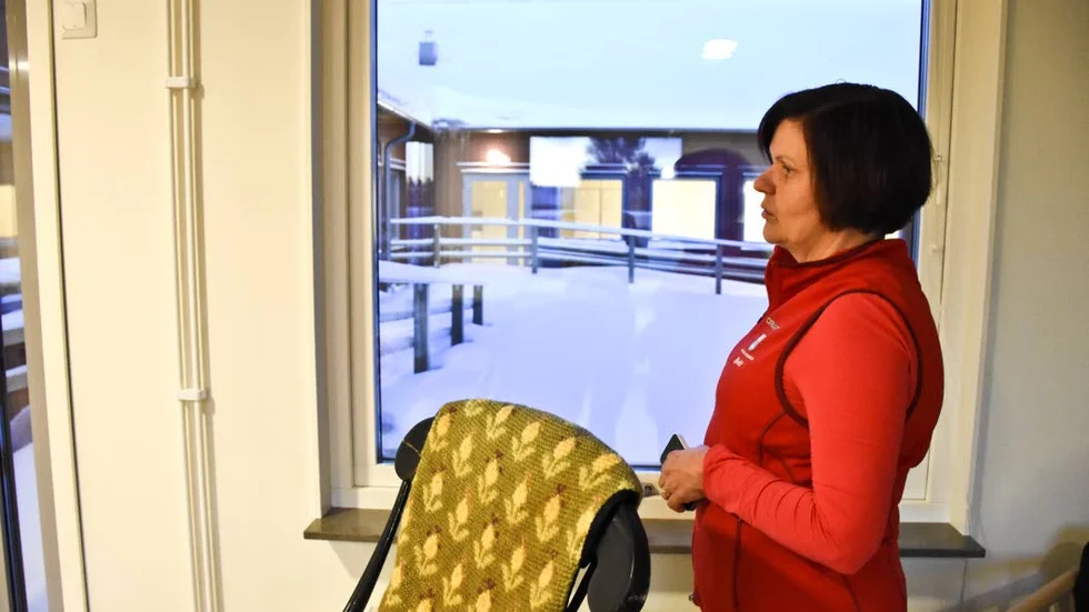 GÅRD. Inhägnade uteplatser finns till avdelningarna, berättar Britt Lund.