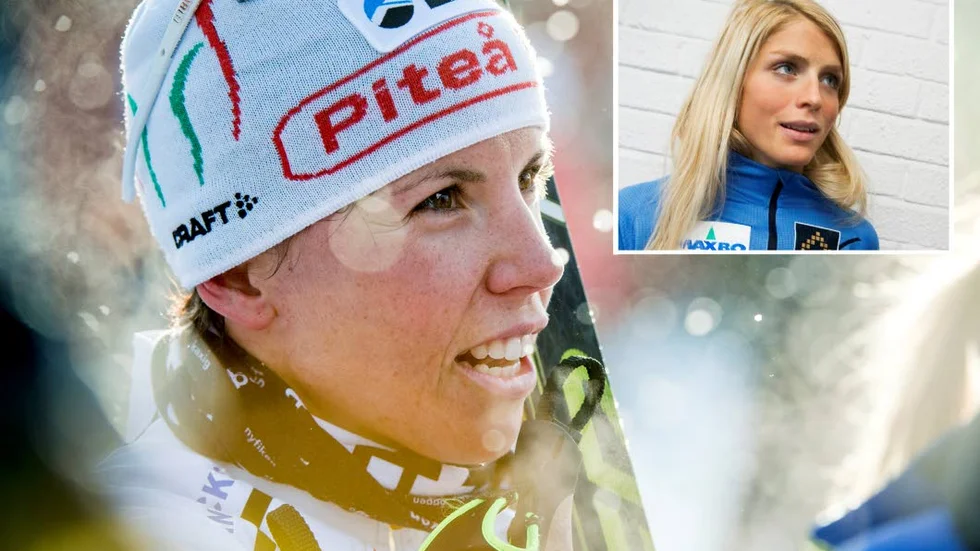 Stöttningen. Charlotte Kalla fick flera värmande ord av Therese Johaug.