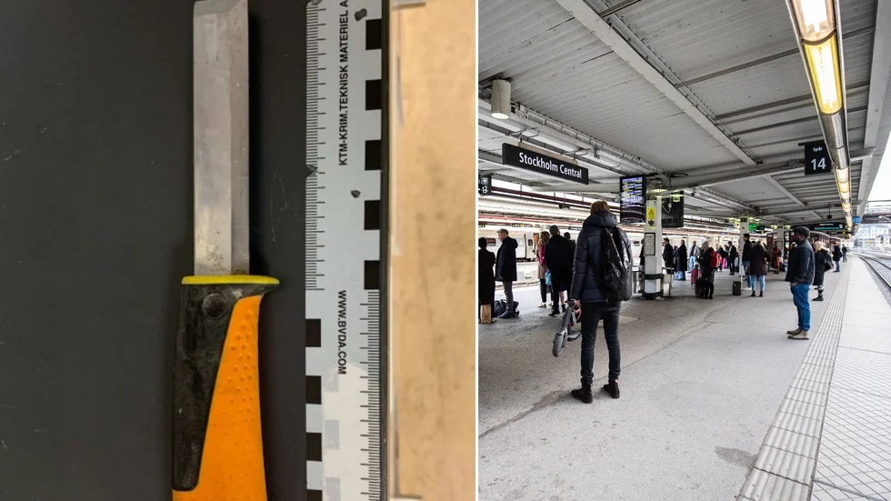 Mannen hade på sig stämjärn (bilden), yxa och kniv då han greps på Stockholms central (personerna på bilden har inget med händelsen att göra).