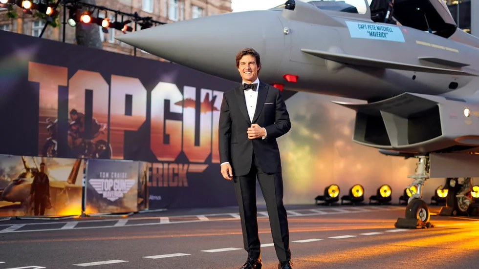 Statistiken säger att "Top Gun: Maverick" var årets film. Tom Cruise vid premiären.