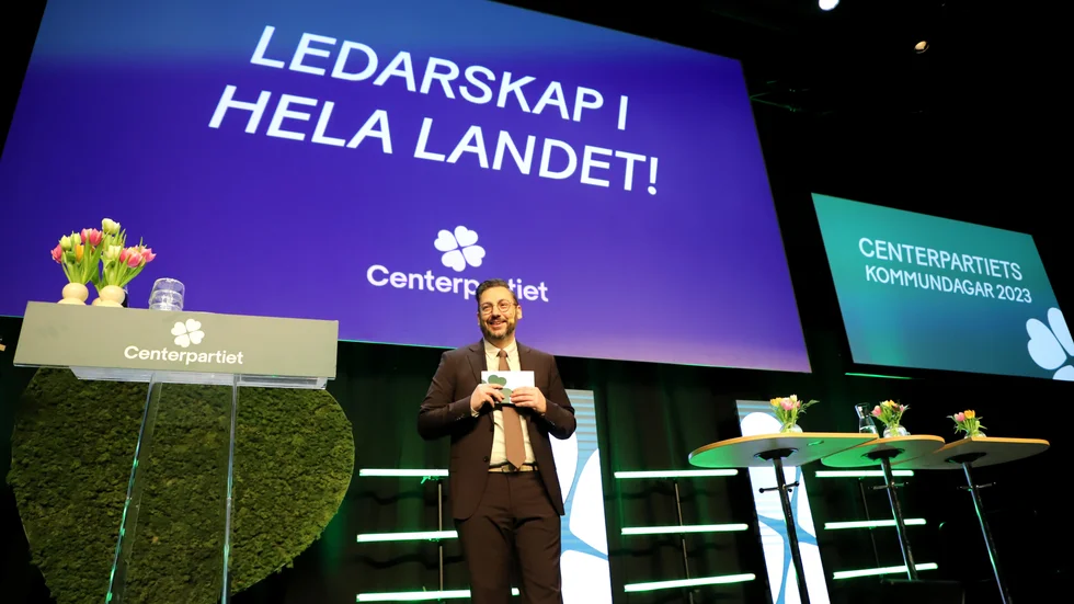 Muharrem Demirok höll under fredagen sitt första linjetal som Centerpartiets partiledare.