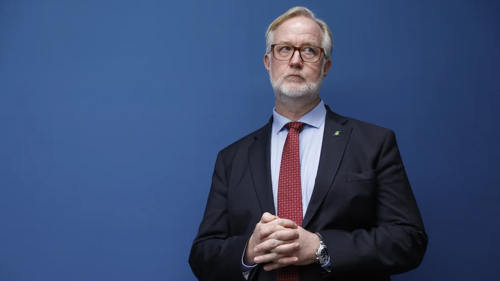 Liberalernas partiledare Johan Pehrson ser att 2023 kommer att bli ett tufft år för många. Arkivbild.