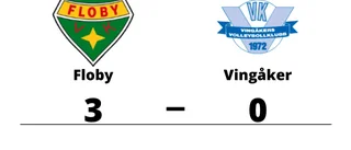 Vingåker föll mot Floby i tre raka set