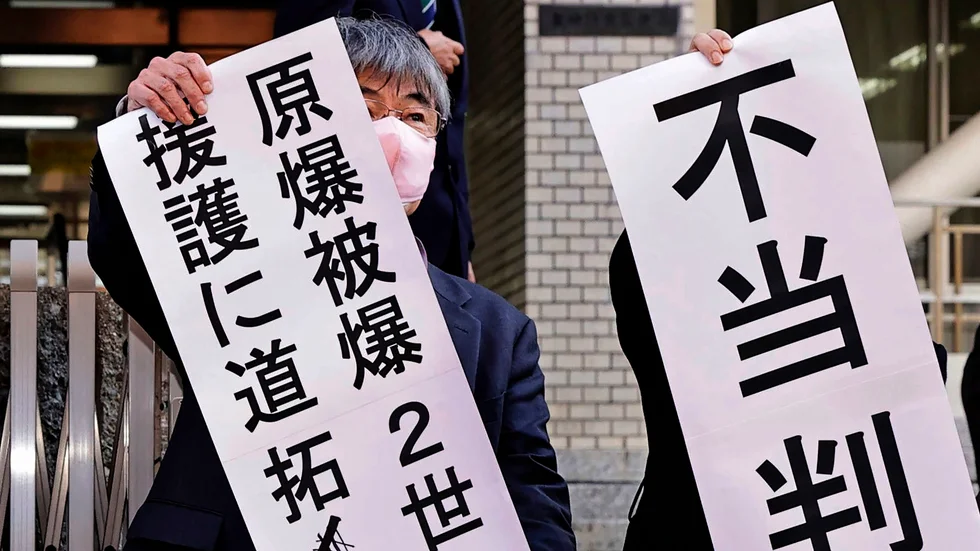 Noboru Sakiyama leder gruppen som stämt den japanska staten. Sakiyama säger sig vara besviken efter domslutet.