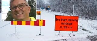 Vägarbete kraftigt försenat – på grund av kylan ✓Norra infarten till Flen fortsatt stängd ✓"Inte så ofta det blir så här"