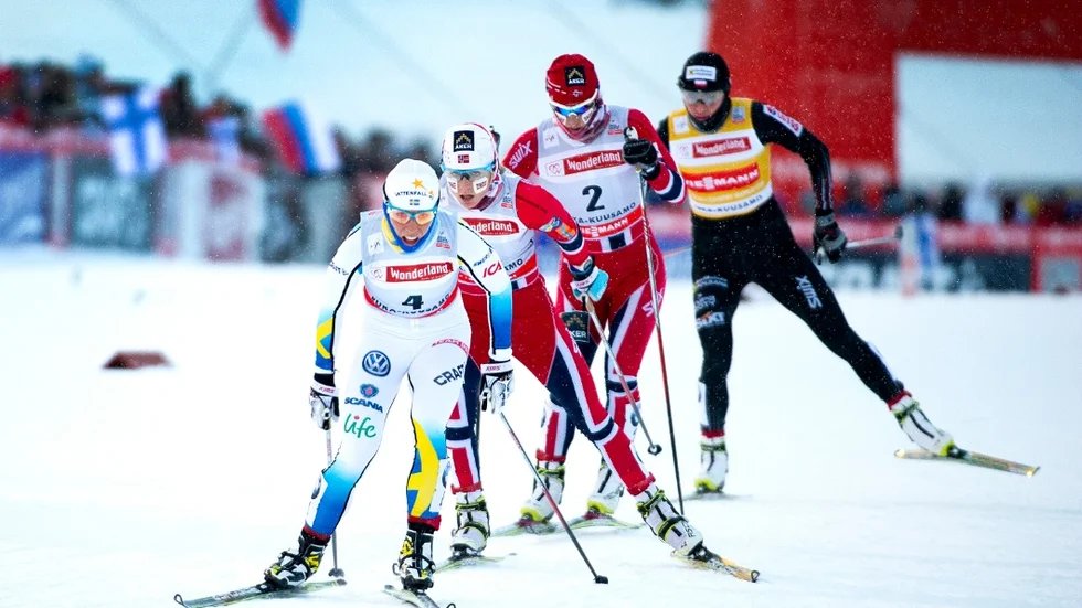 Världscuppremiären. Kuusamo.. Damer jaktstart, 10 km