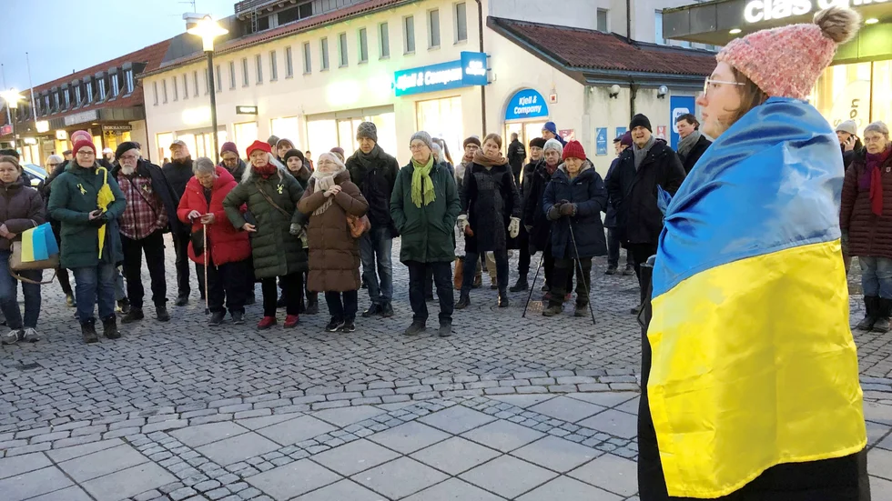 Anastasia Bilenko är flykting från Ukraina, bor i Klintehamn och är en av dem som hjälper till med utbildning av ukrainare. 