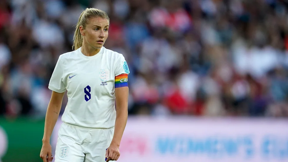 Englands lagkapten Leah Williamson. Arkivbild.