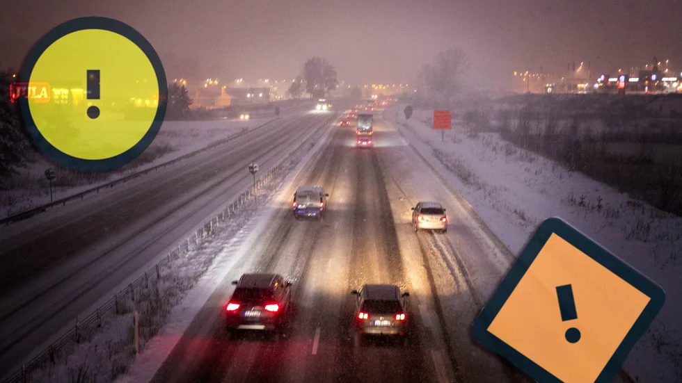 Varning för kraftigt snöfall över Sörmland ikväll.