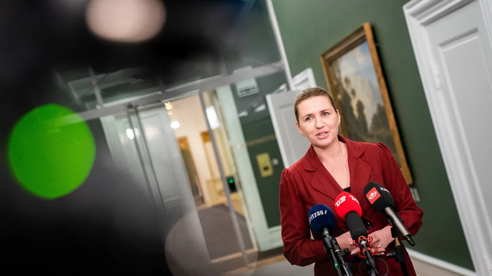 Mette Frederiksen. Bild från i fredags.