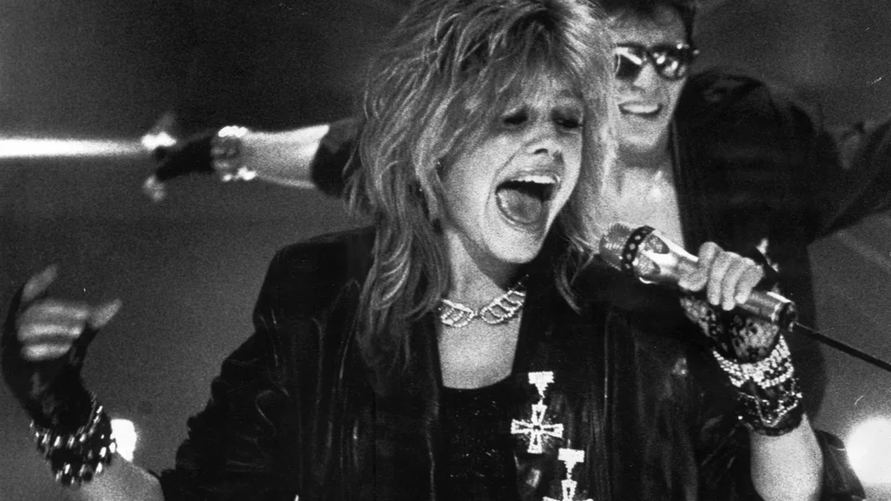 Pernilla Wahlgren i Melodifestivalen 1985. Arkivbild.