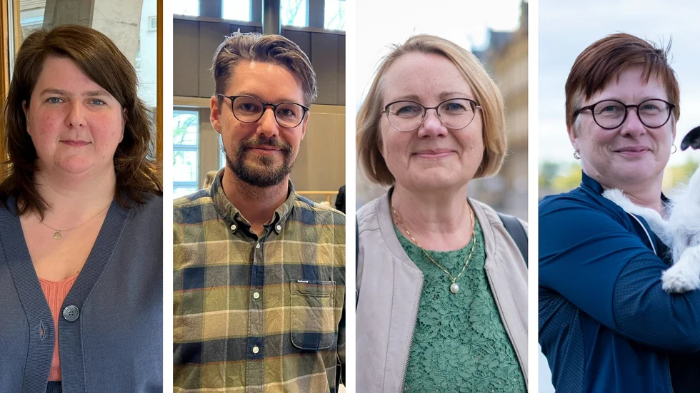Oppositionen i regionen samarbetar: Kaisa Karro (S), Emil Broberg (V), Kerstin Sjöberg (C), Margareta Fransson (MP) 