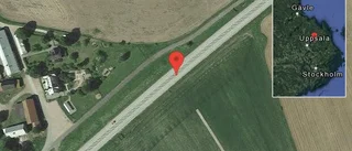Stopp på väg 288 på grund av trafikolycka med en personbil