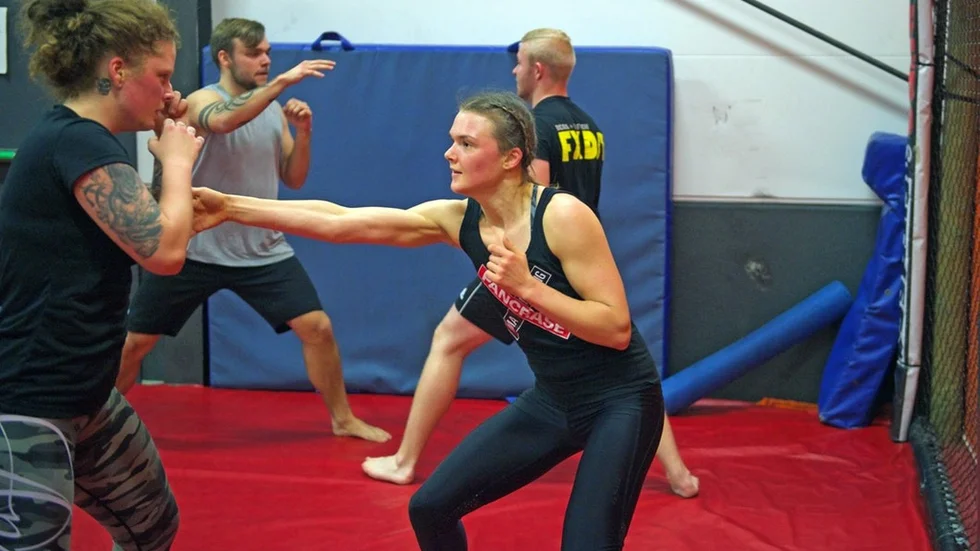 Sparring här mot "Josse" Larsson.