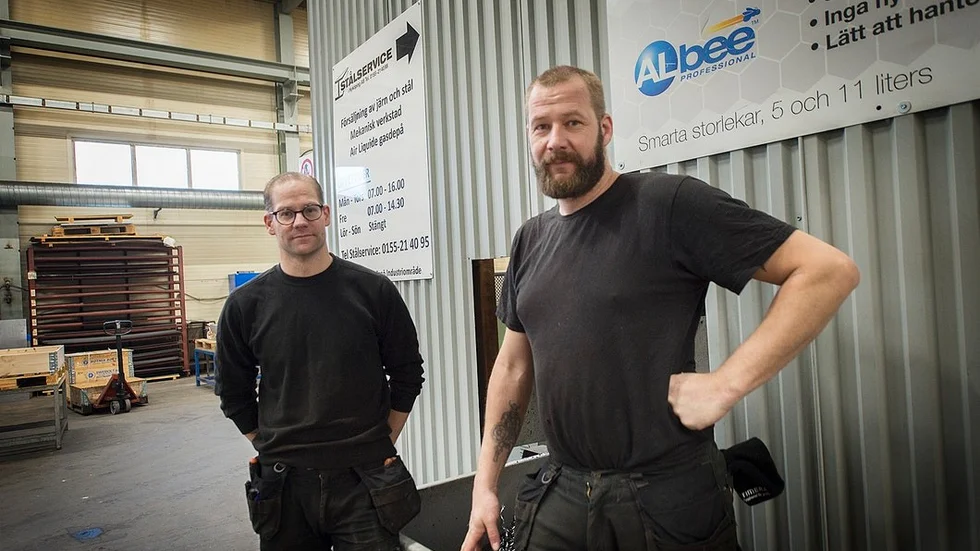Eberspächer är den största kunden för familjeföretaget Stålservice i Nyköping. – Klart att det här kommer att påverka oss, säger ägarna Benny och Tony Ohlsson.