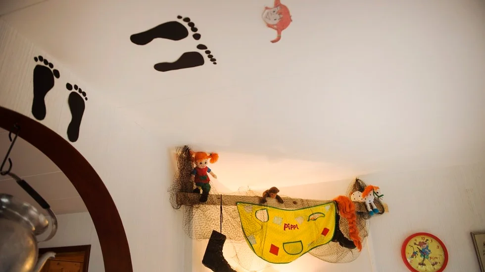 Pippi har satt sina spår i villan