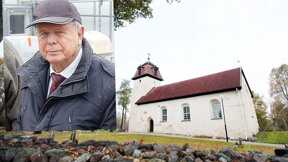 Gunnar Dickfeldt och Hammarby kyrka, en av församlingens sex kyrkor.