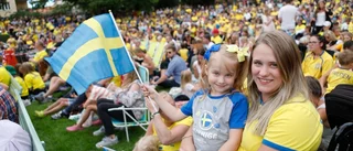 Storpublik i parken följde Sveriges seger