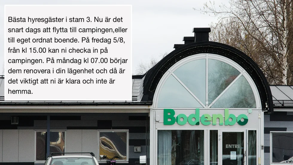 Här är en del av meddelandet som gick ut till tusentals hyresgäster.