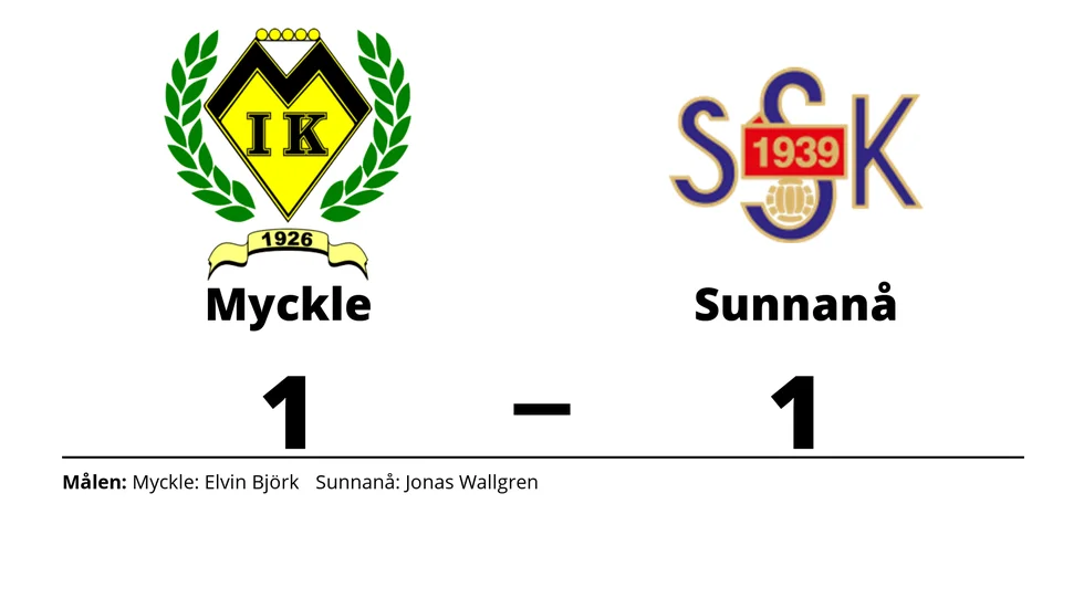 Myckle IK spelade lika mot Sunnanå SK