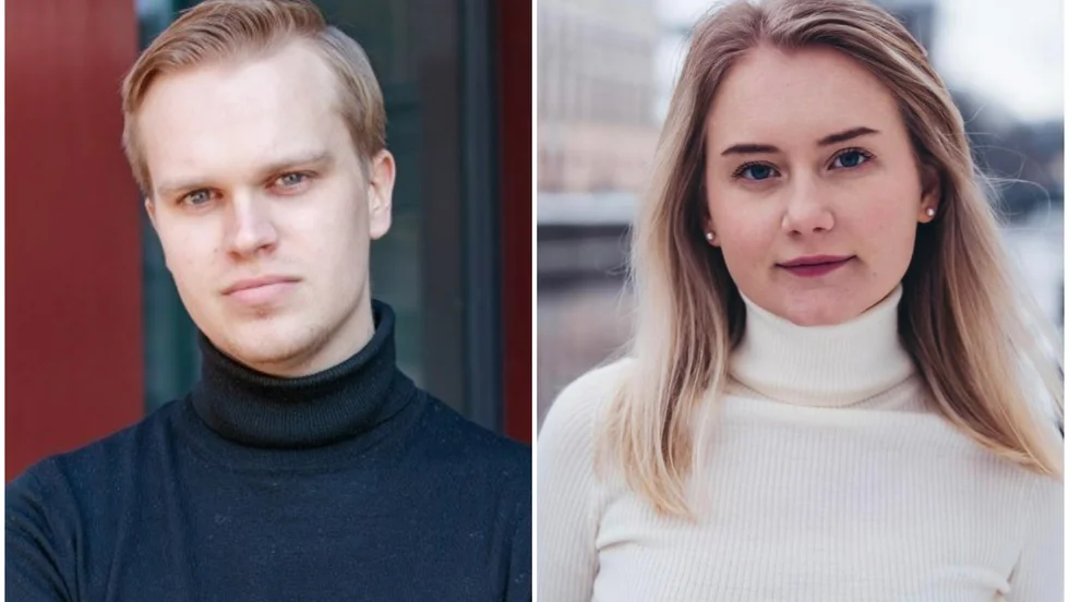 John Manders och Sofia Granberg, MUF Uppsala.