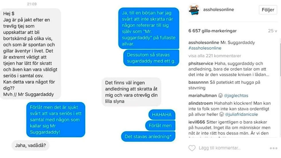 Linnéa Claeson har valt att driva med de som trakasserar henne. Det provocerar.
