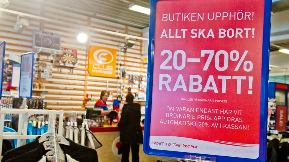 Generösa rabatter för att kunna göra sig av med alla varor så snabbt som möjligt. Butikens kontrakt gäller till april, men dörrarna kan komma att stänga för gott tidigare än så.