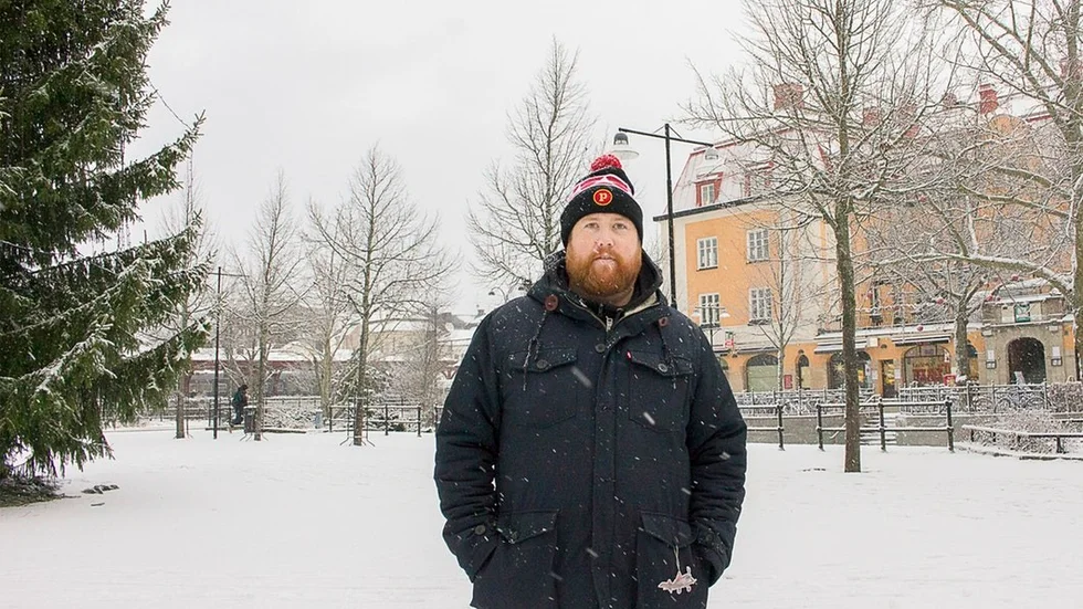 Erik Stridsberg från Uddevalla såg sig om i Katrineholms centrum i väntan på att ansluta till familjen.