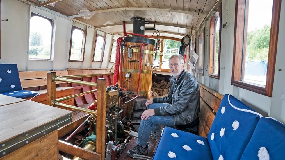 Leif Andersson är ordförande i ångslupen Munters vänner.