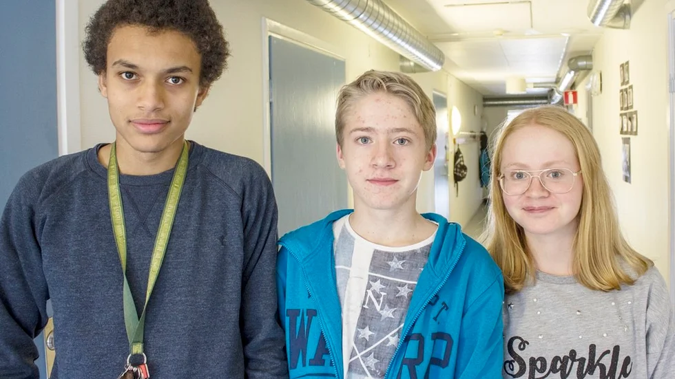 Joel Wallin, Lucas Steen och Julia Steen har varit på skolresa i Polen.