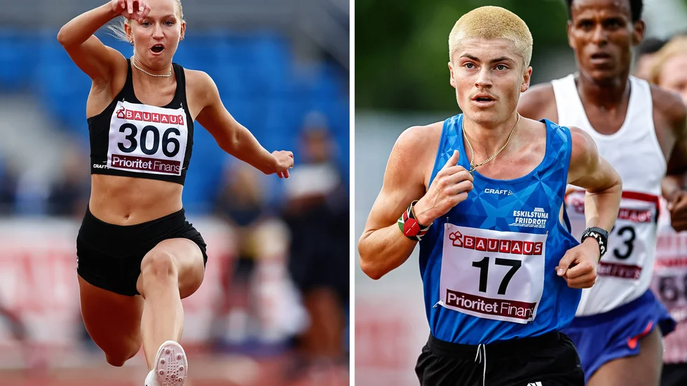Råby-Rekarnes Maja Åskag och  Eskilstuna Friidrotts Emil Millán de la Oliva tog båda varsin medalj under den första SM-dagen.