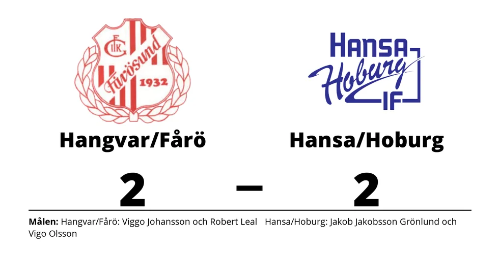 Hangvar SK/Fårösund GoIK spelade lika mot IF Hansa-Hoburg