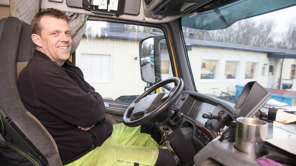 Magnus Yxfeldt är en av Conecos förare som försöker att köra sitt tunga fordon energieffektivt.