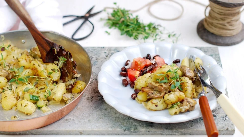 Härliga smaker med timjan och svamp ger det lilla extra till denna rätt! Styling & Foto: Hanna, Johansson, Middagsfrid.