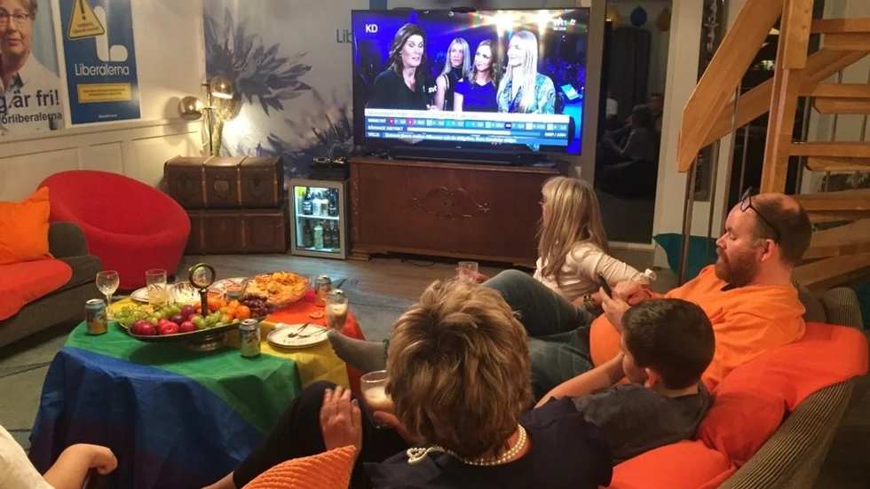 Liberalernas valvaka.