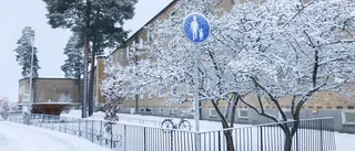 Vackra vintriga vyer i snöklätt Katrineholm