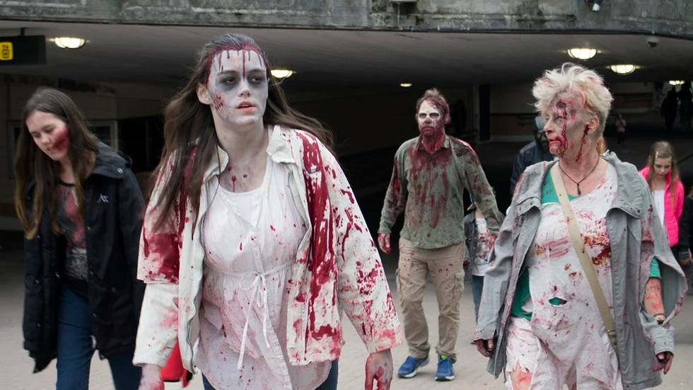 Så här såg det ut under förra årets zombie walk.