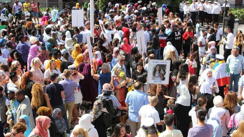 Många ville fira årets studenter.