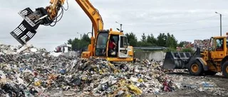 Brand på avfallsanläggningen