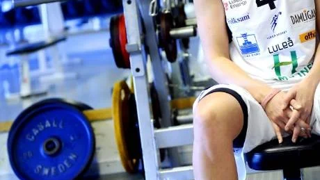 PÅ GOD FOT. Frida Aili presenterades på gymmet där hon tillbringat en hel del tid under sin rehabilitering av sin onda fot.