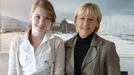 Vice ordförande. Linnea fick spendera tid tillsammans med Margot Wallström.