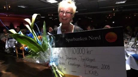 ÅRETS KVINNLIGA FÖRETAGARE. Berit Johansson, Tygklippet, uppmärksammas nu efter 14 år som egenföretagare i Gällivare. "Inspirerande", tycker hon.